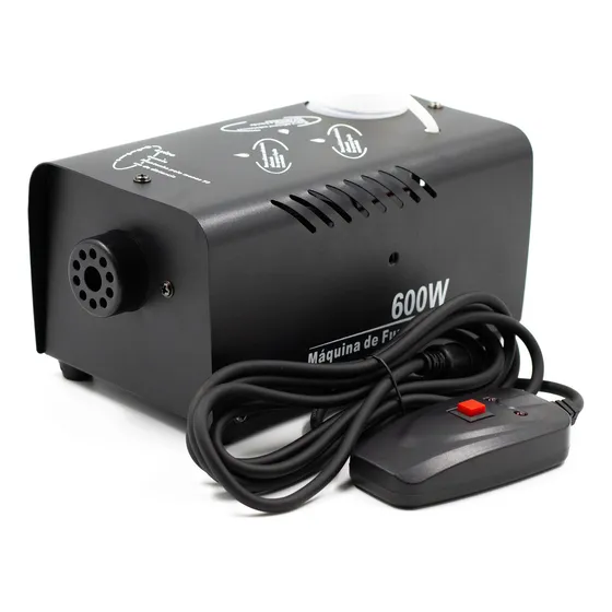 Maquina De Humo 600w Con Control Remoto Color Negro