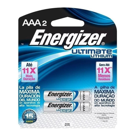 Pilha AAA Energizer Ultimate Lithium L92 Cilíndrica  - 2 Kit