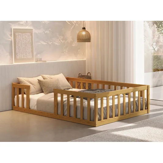 Cama Montessoriana Casal Cor Nogueira
