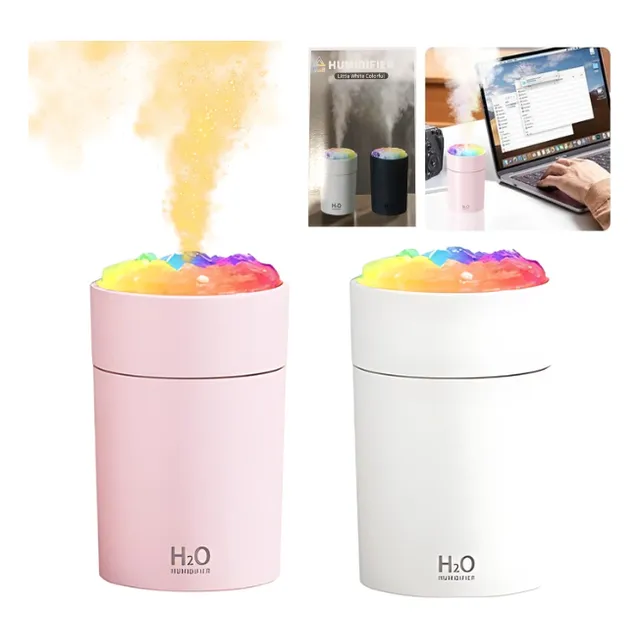 Difusor Humidificador De Aceites Esenciales 220 Ml Luces Rgb