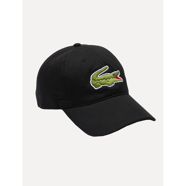 Boné Lacoste Gabardine Big Croco Preto Boné Lacoste Gabardine Big Croco Preto