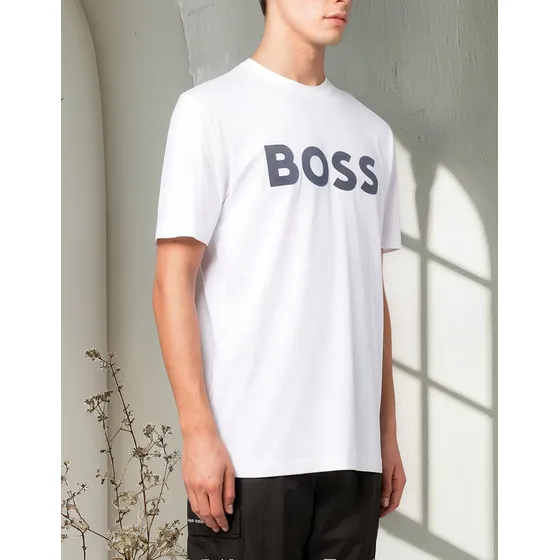 Camiseta Hugo Boss Regular Tiburt 318 Branca