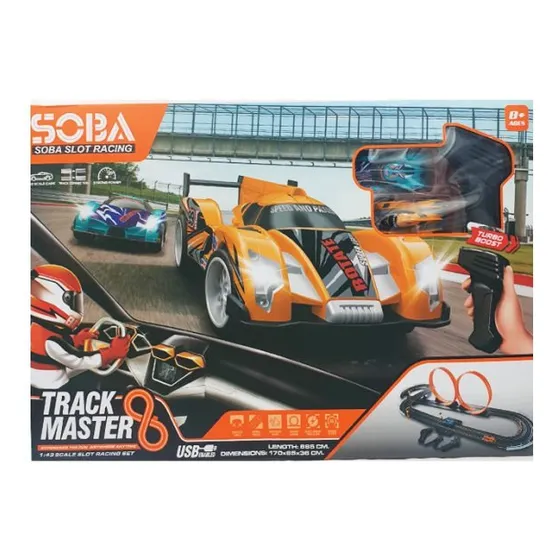 Pista De Carreras Usb Luz Sonido Turbo Doble Looping 6.85mt