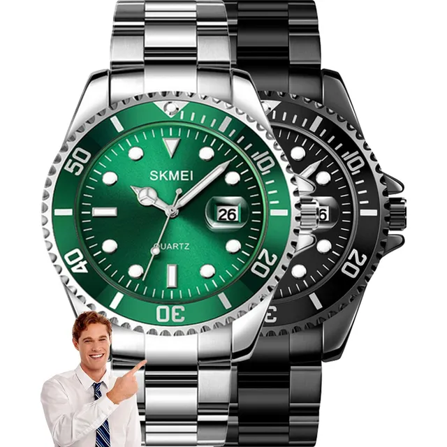 Reloj Cuarzo Skmei Elegantes Acero Inoxidable Fecha Rolex