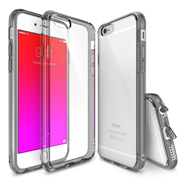 Funda Case iPhone 6 Plus/6s Plus Ringke Fusion Color Smoke Black Anti Impacto