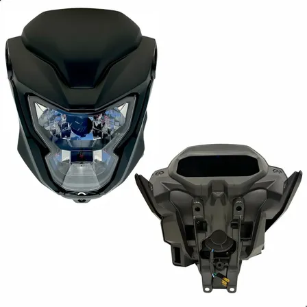 Kit Frente Completa Titan 160 2025 2026 Farol Led Aranha 160 Preto Brilhante