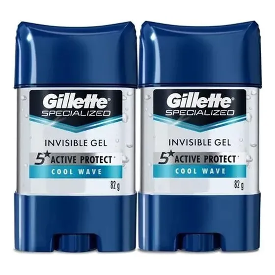 Pack 2 Gel Antitranspirante Gillett Endurance Cool Wave 82g