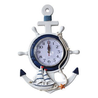 Reloj Con Diseño De Ancla, Diseño De Playa Y Océano.. Reloj Con Diseño De Ancla, Diseño De Playa Y Océano..