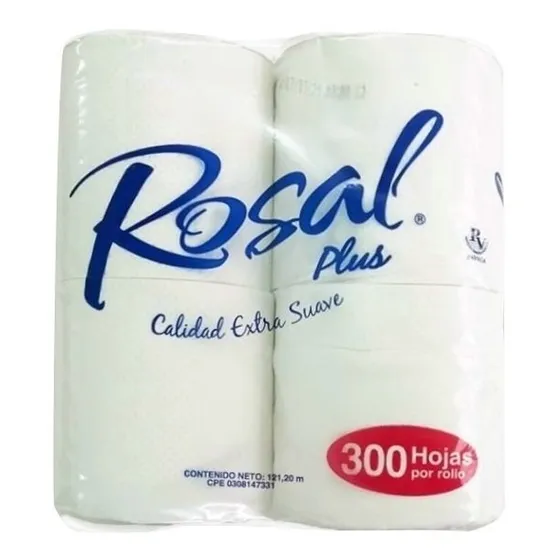 Papel Higienico Rosal Paq De 4un 300h Vtinto Bulto 48rollos