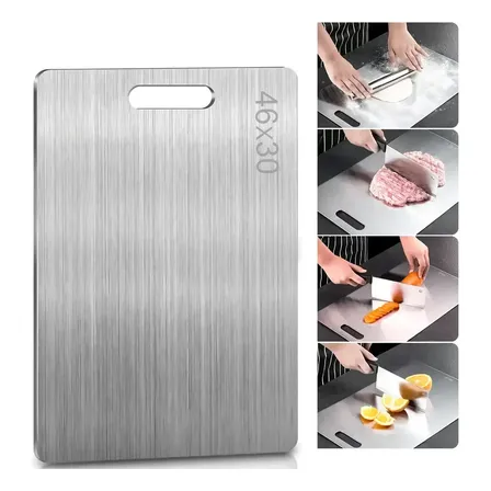 Tábua De Corte Para Cozinha Taboa Carne 46cm Aço Inox 304 Tabua Inoxidavel Para Cozinha Inoxidável