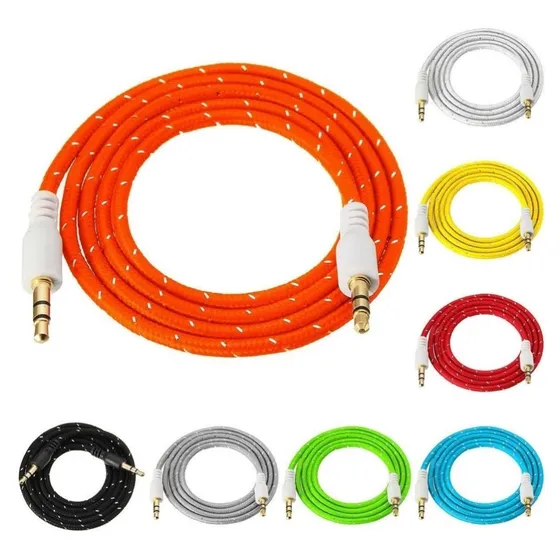Cable Auxiliar Audio 3.5mm Nylon Plug  Plug C331