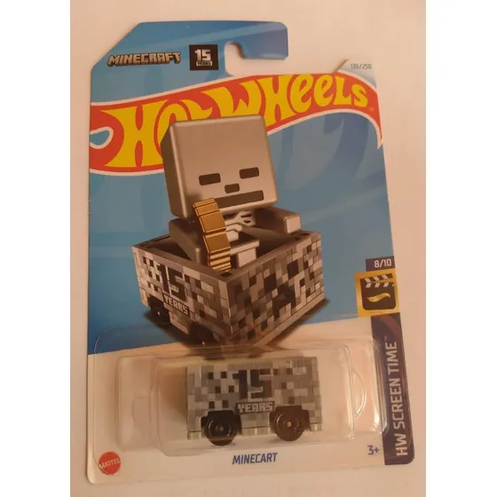 Minecraft Minecart Carro Hotwheels 2024