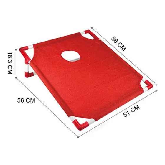 Set De Juego Cornhole Portátil, 1 Tablero Y 6 Pufs Para Jard