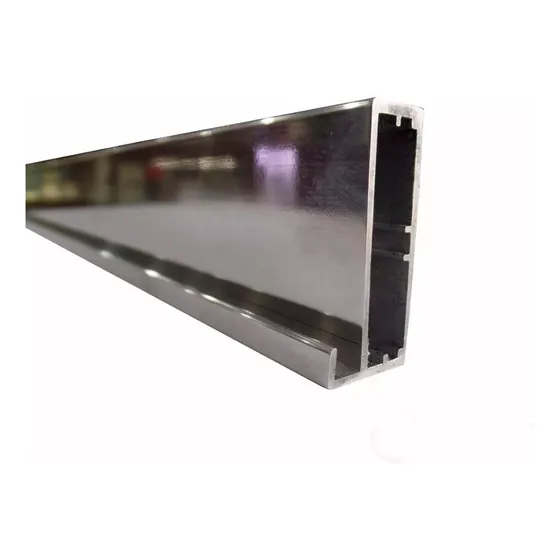 Perfil De Aluminio Brillante Para Puerta De Vidrio De 7mm