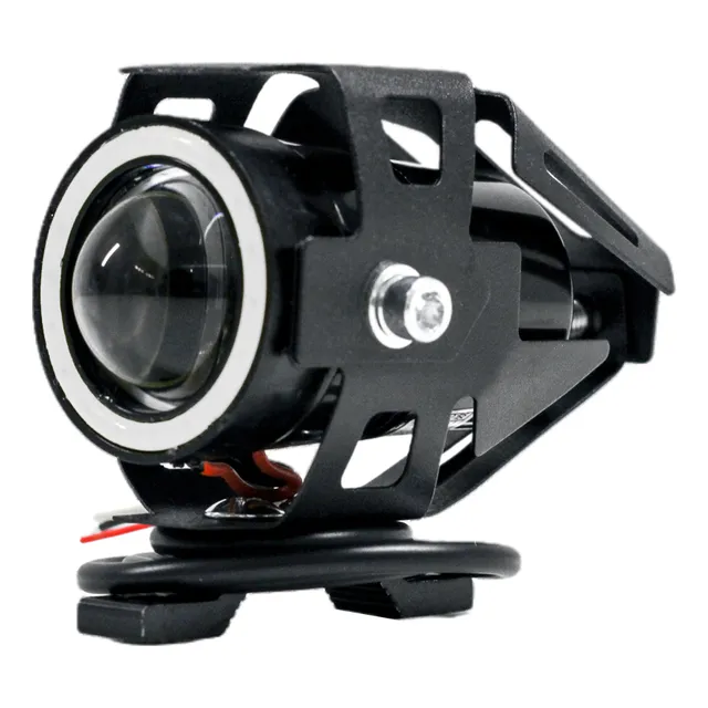 Exploradora Led U7 Ojo Angel Azul Y Lupa Auxiliar Moto Auto