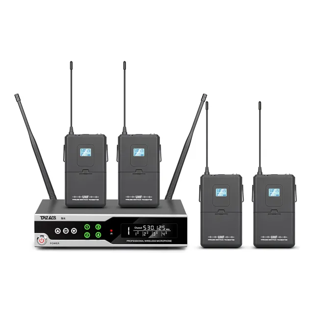 Micrófono Dinámico Tklbls Serie M4 Micrófono De Karaoke Uhf