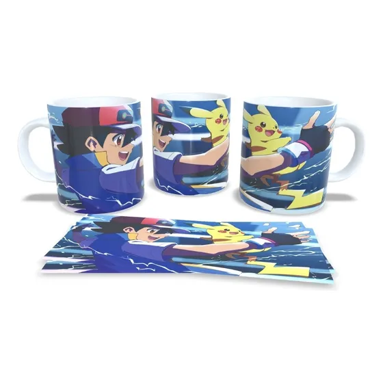 Caneca - Games - Anime Pokemon -  Ash's Pikachu