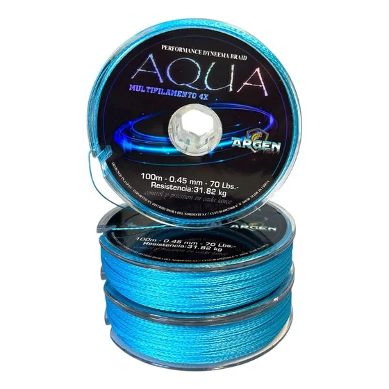 Multifilamento Argenfish Aqua 4x 0.45mm - 31,8 Kg - X100 Mts