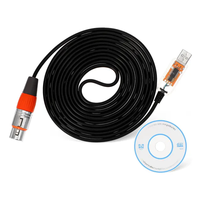 Adaptador De Interfaz Usb A Dmx,cable Atenuación Led Dmx512