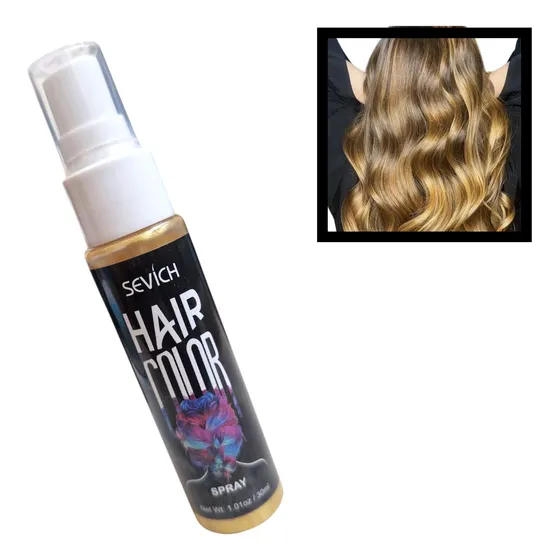 Tintura Spray Temporal Para Cabello 30ml Sevich