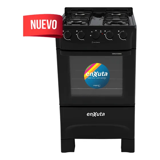 Cocina Combinada 4 Hornallas Enxuta  Cenx27200he Negro