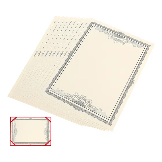 Y Papel Para Certificado De Diploma, 8 Unidades