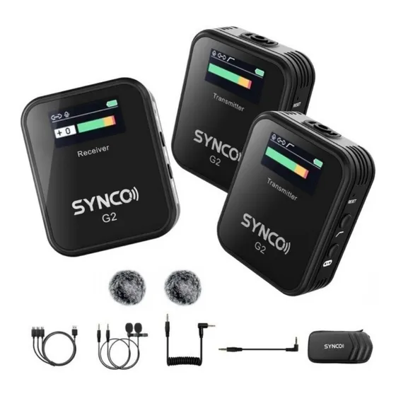 Micrófonos Synco G2 A2 Solapa Omnidireccional color negro