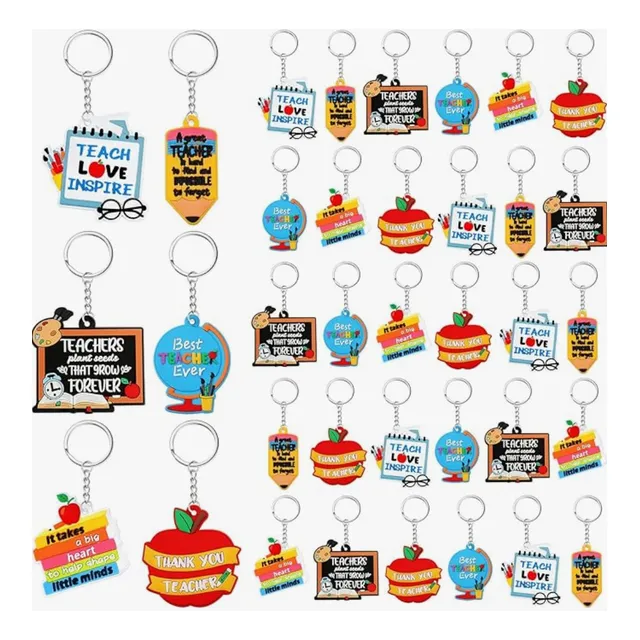 Llavero Maestra Teacher 2x1 Silicon Amor Maestro Profe Coleg