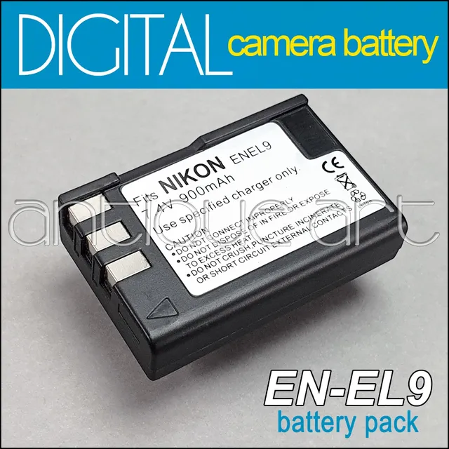 A64 Battery En-el9 For Nikon Camera D5000 D3000 D60 D40x