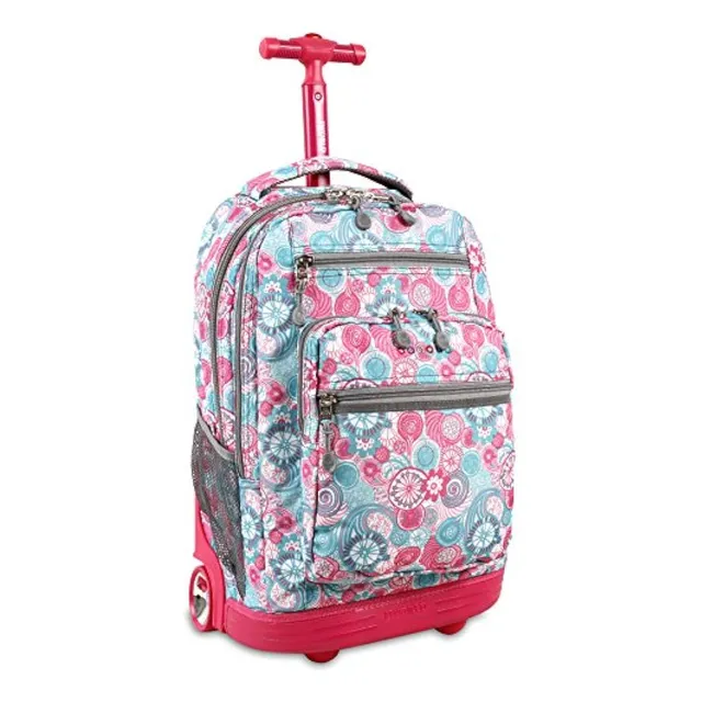 Mochila Con Ruedas, Bolsa Para Laptop, Color Rosa