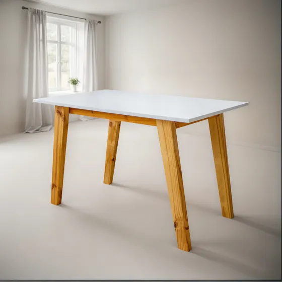 Mesa Comedor Escandinava Nórdica 140x80 Cm