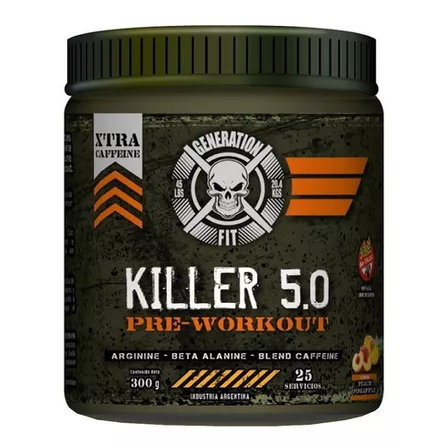 Pre Work Killer 5.0 Generation Fit 300g 25 Tomas S/ Interes