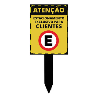 Cavalete Atenção Estacionamento Exclusivo Para Clientes Cavalete Atenção Estacionamento Exclusivo Para Clientes