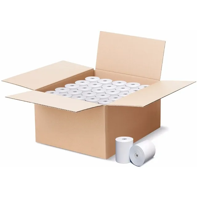 Rollo De Papel Bond De 57x60 Mm, Caja Con 100 Pzs