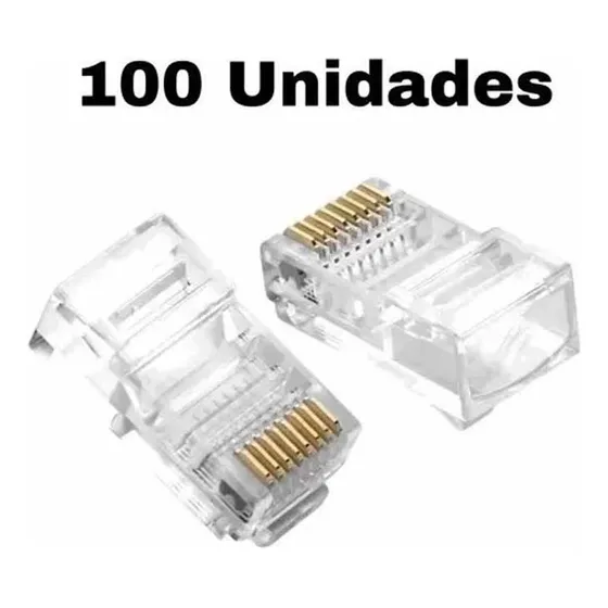Conector De Red Rj45 Cat 6 Bolsa De 100 Unidades