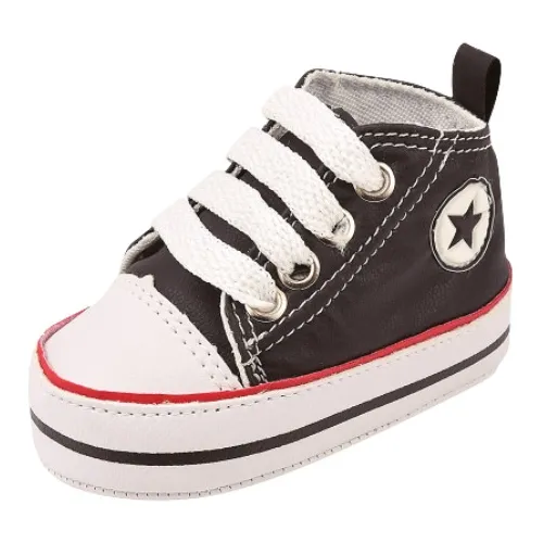 Tenis Star Bebe Mania Preto Cano Alto Pronta Entrega 718-02