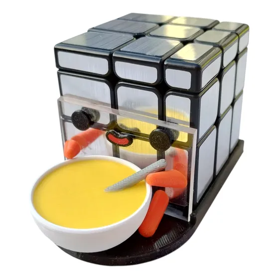 Base Sopa Cubick Para Cubo Rubick Mágico 3x3, Moyu Qiyi Gan Base Sopa Cubick + Cubo Moyu Mirror Plateado
