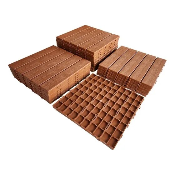 53 Deck Modular Plástico Textura Madeira Varanda Sacadas