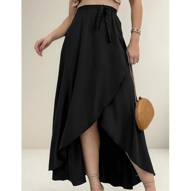 Saia Envelope Longa Transpassada De Amarrar Moda Blogueira Saia Envelope Longa Transpassada De Amarrar Moda Blogueira