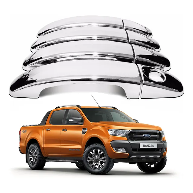 Kit 4 Cubre Manijas Cromadas Ranger 2012 Al 2019