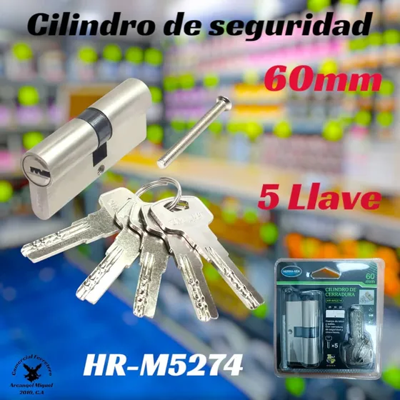 Cilindro Para La Cerredura De Seguridad 60mm 5 Llave 5 Pines