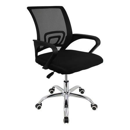 Cadeira Escritório Giratória Office Arco Estofado Mesh Cor Preto Material Do Estofamento Tecido/mesh Cadeira Escritório Giratória Office Arco Estofado Mesh Cor Preto Material Do Estofamento Tecido/mesh