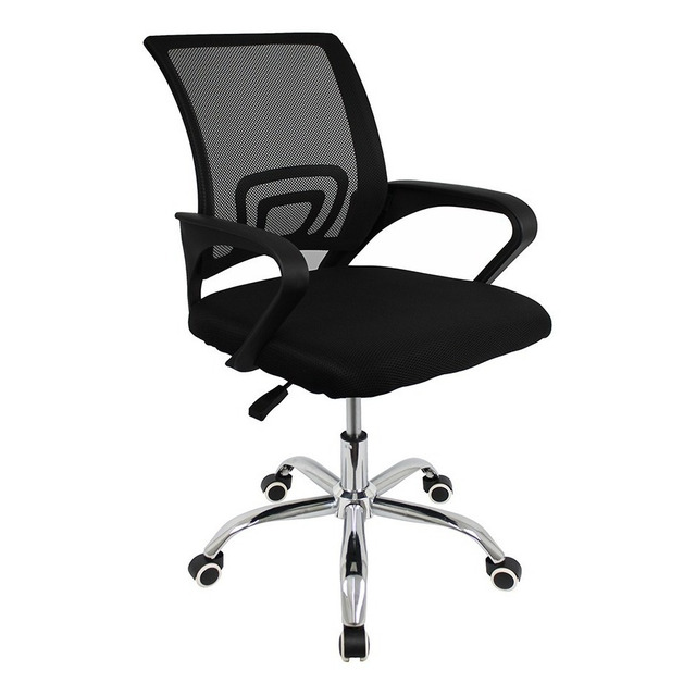 Cadeira Escritório Giratória Office Arco Estofado Mesh Cor Preto Material Do Estofamento T... Cadeira Escritório Giratória Office Arco Estofado Mesh Cor Preto Material Do Estofamento T...