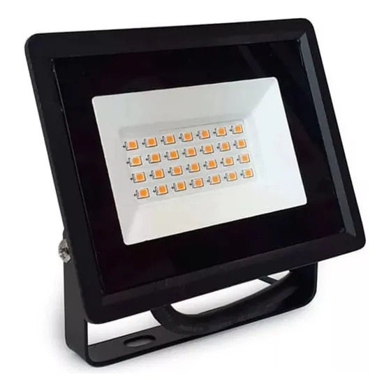 Reflector Proyector Led 20w Interelec Ip65 L Calida Exterior Color de la carcasa Negro Color de la luz Blanco cálido 220V