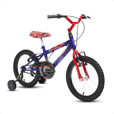 Bicicleta Infantil Aro 16 Menino Homem Aranha Alumínio Husky