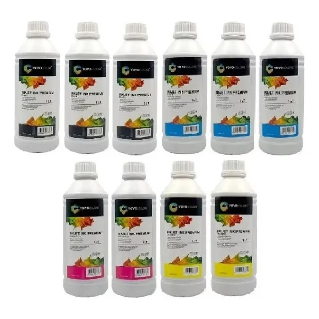 13 Litros Tinta Tipo Dye Uso Impresora Eps Can Bro Lex N/c/m/y