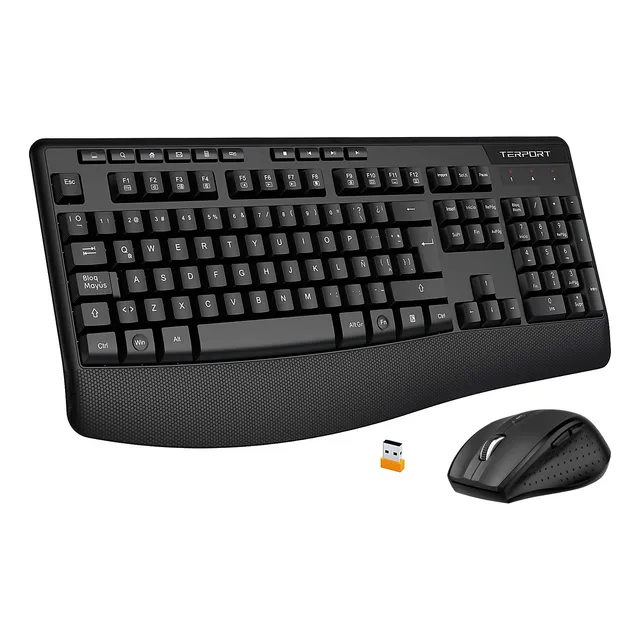 Kit Teclado Y Mouse Español Inalambrico 2.4ghz Usb Uso Pila