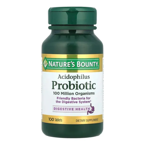 Nature's Bounty Probiotico Acidophilus Sistema Digestivo 100 Sin Sabor