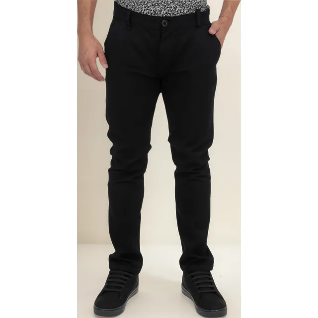 Pantalon Casual De Gabardina Stretch Para Hombre Skinny Moda