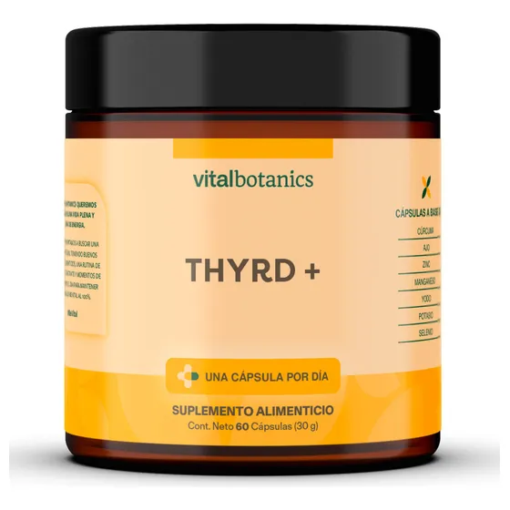 Thyrd Con Magnesio Potasio Selenio Yodo Zinc Ajo Y Cúrcuma 60 Capsulas De 500mg 2 Meses Vitalbotanics Suplemento Multivitamínico Para Hombre Y Mujer Libre De Gluten Y Aditivos